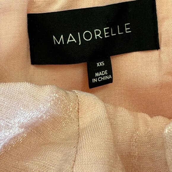 Majorelle Women's Naomi Jumpsuit Strapless Tie Waist Wide Leg Pink Cloud XXS - Picture 10 of 16